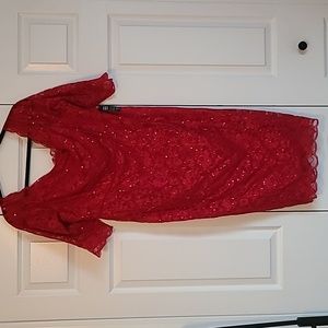 Red Sequin Dress